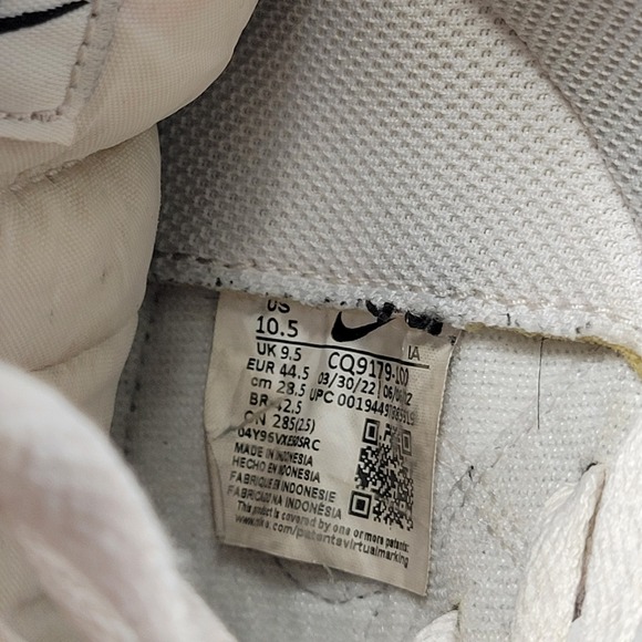 Nike Court Royale 2 Mid White Black Mens 10.5 CQ9179-100 Sneaker - Picture 2 of 11